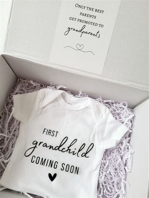 First Grandchild Announcement Baby Announcement T Box Pregnancy