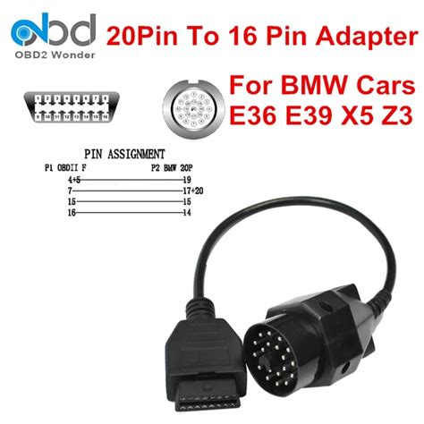 High Quality Obd2 Cable Adapter For Bmw Car E36 E39 X5 Z3 Obdii Diagnostic Connector Interface