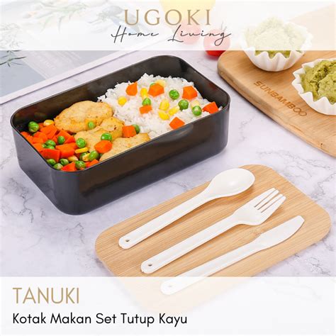 Jual UGOKI TANUKI Kotak Makanan Estetis Tempat Makanan Makanan