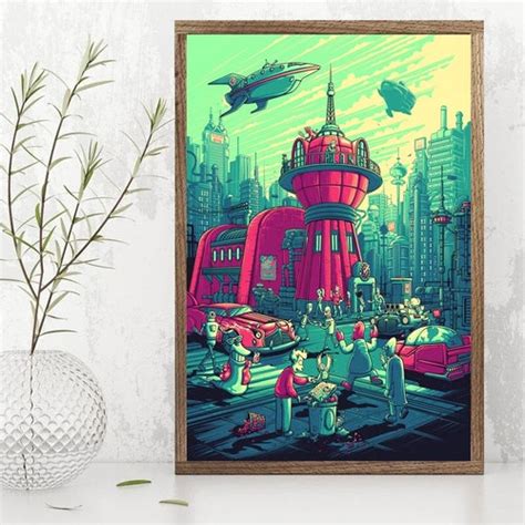 Futurama Painting Cartoon Poster Art Poster Home Decoration Etsy