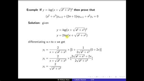 Leibnitz Theorem Youtube