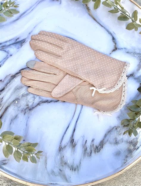 VINTAGE Gloves Reusable Nude Theatre Gloves Tan Gauntlet Etsy