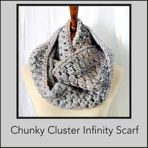 Chunky Cluster Infinity Scarf Pattern & Tutorial