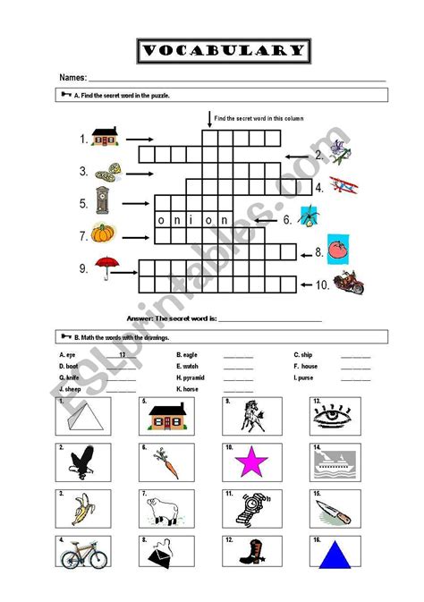 Fun Vocabulary Esl Worksheet By Teacherjorgesanchez