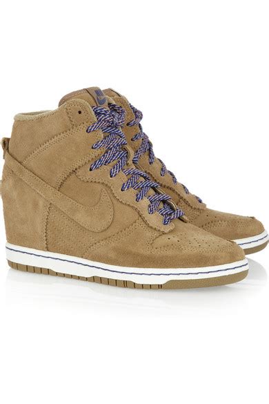 Nike Dunk Sky Hi Suede Wedge Sneakers Net A Porter