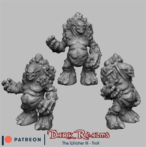 Free Model The Witcher 3 Troll By Darkrealms From Patreon Kemono