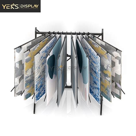 Book Type Display Rug Carpet Racks Customized Yeks