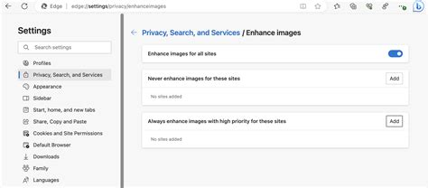 Enhance Image Function In Edge Browser Sends Image Urls To Microsoft