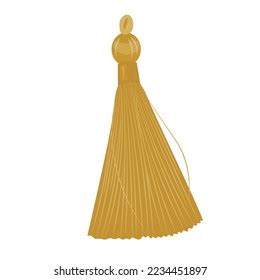 Tassel Vector Stock Illustration Pompom Gold Stock Vector Royalty Free