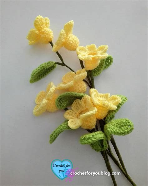 Crochet D Flower Bouquet Golden Trumpet Vine Free Pattern Crochet