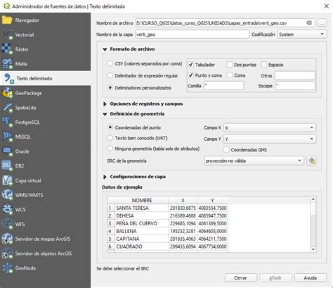 Cómo Crear Una Capa A Partir De Una Tabla Con Coordenadas Xy Con Qgis Arcgis Y Gvsig