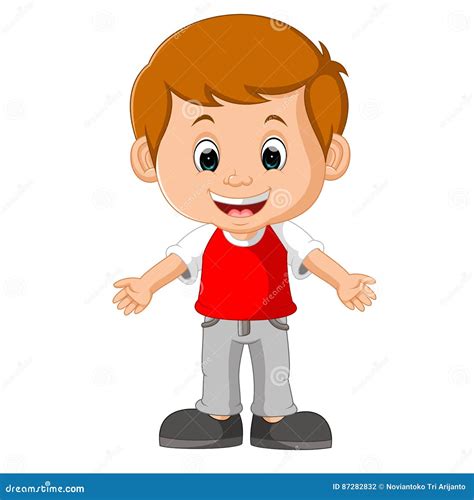 Cute Boy Cartoon Vector Illustration | CartoonDealer.com #87282832