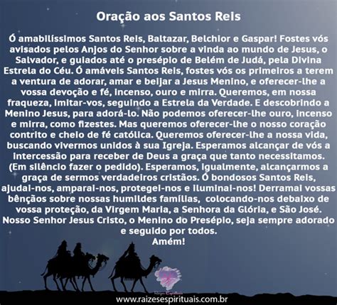 Ora O Aos Santos Reis Janeiro Raizes Espirituais