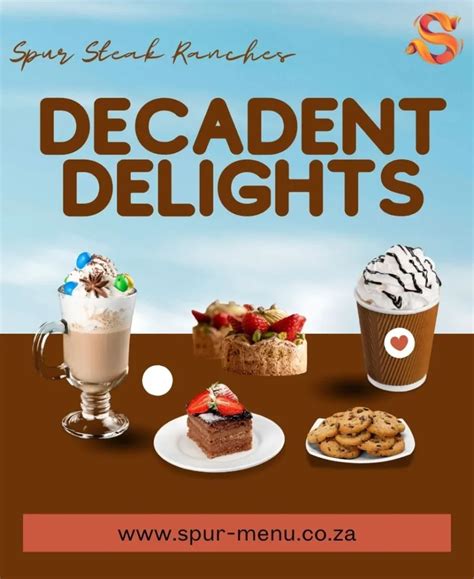 Spur Decadent Delights Menu With Prices 2025