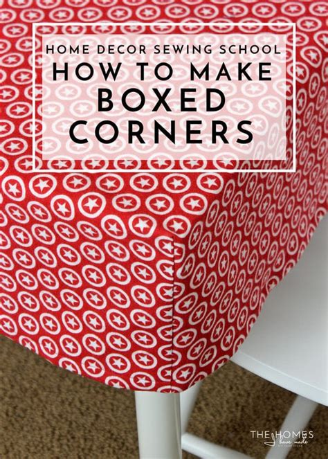 How To Sew Boxed Corners Sewing School Sewing Techniques Sewing Projects For Beginners