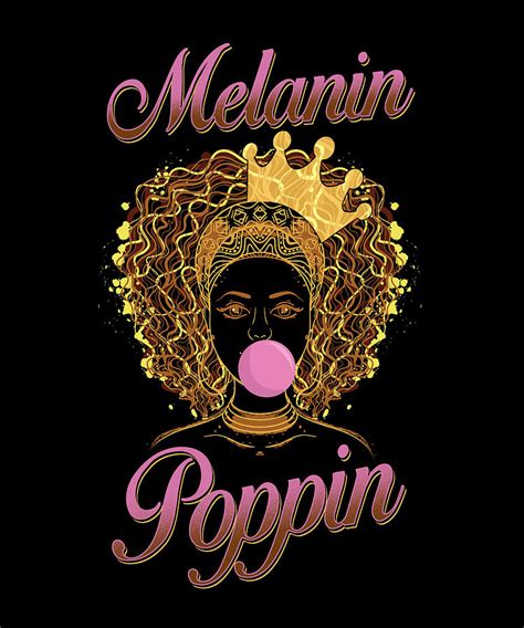 Melanin Poppin Queen Black Woman Digital Art By Manuel Schmucker Fine