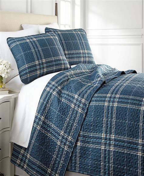 Southshore Fine Linens Vilano Plaid Ultra Soft 3 Piece Quilt And Sham