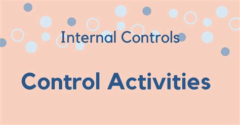 Internal Controls Control Activities Johnson Lambert Llp