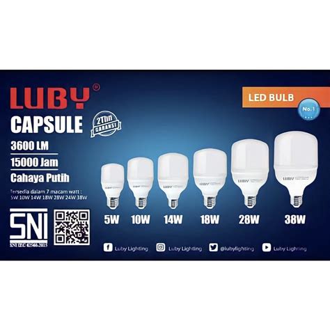 Jual Lampu Led Luby Capsule Cahaya Putih W W W W W W W