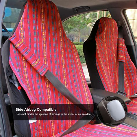 Copap Baja Front Seat Covers Red Stripe Colorful Saddle Blanket Seat C Automart