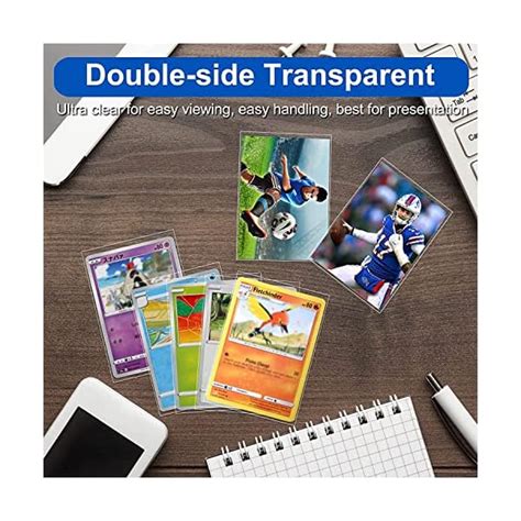 Senbeeda 300Pcs Sleeves Protège Cartes 66 91mm Pochette pour Carte