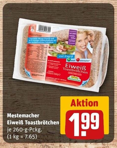 Mestemacher Eiweiß Toastbrötchen tilbud hos REWE