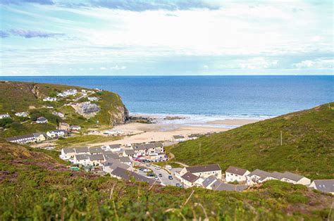 Surfing at Porthtowan