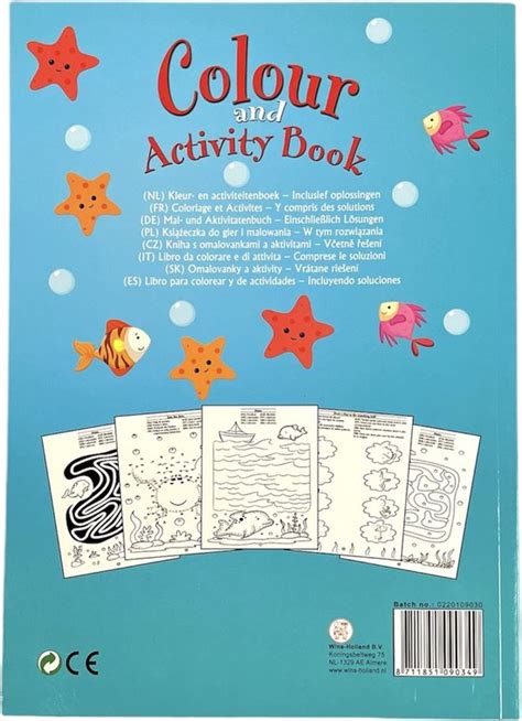 Kleur En Activiteiten Boek Oceaan Kleurboek Kinderen Doeboek