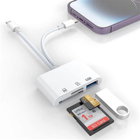 Sd Kartenleser F R Iphone Ipad Lightning Usb C Anschluss Auf Sd Tf