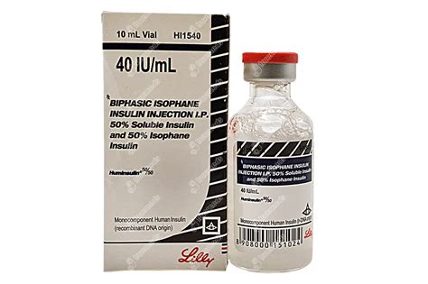 Huminsulin 50 50 40 IU Injection 10 ML Order HUMINSULIN 50 50 40 IU