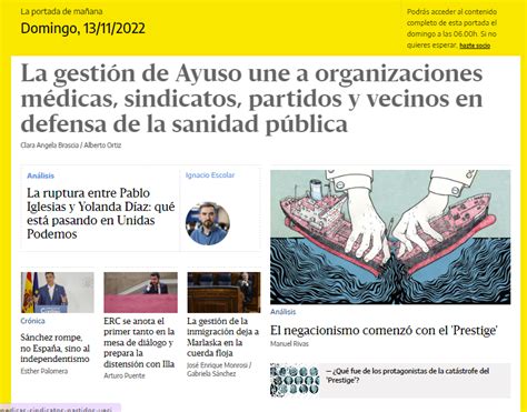 Ya puedes consultar la portada de mañana Las socias y socios pueden