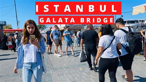 Istanbul Turkey Galata Bridge Karak Y September Walking Tour