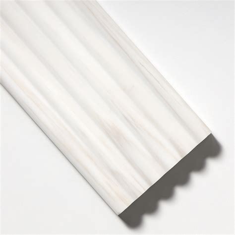 Bianco Dolomiti Classic Honed Flute Trim Marble Accent Tiles