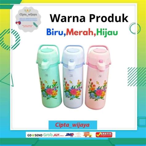 Jual Termos Air Panas Pencet Pompa 2 5 Liter Sunflask Ap 2525 P 2 5