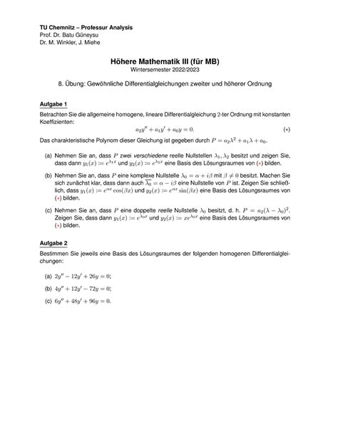 Ws2022 Blatt 08 Ws2022 Blatt 08 TU Chemnitz Professur Analysis