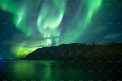 Aurora Borealis Landscapes In Iceland - Stock Photos | Motion Array