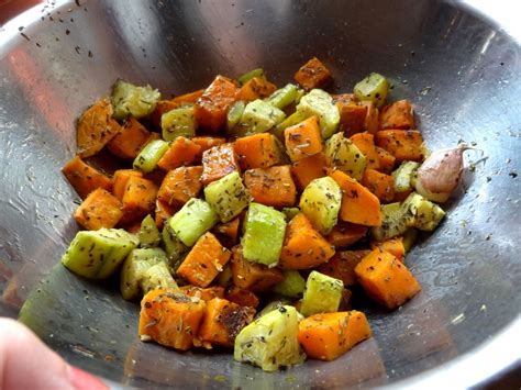 Salade de patate douce et courgettes Recettes végétales