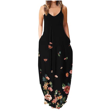 Print Maxi Dress Spaghetti Strap Maxi Dress Sexy V Neck Summer Dresses For Women 2024 Casual