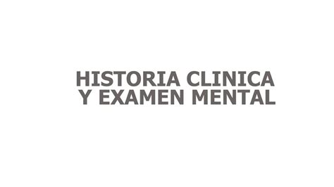 Historia Cl Nica Y Examen Mental Psico Lia Udocz