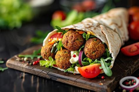 Falafel pita wrap bread food | Premium Photo - rawpixel