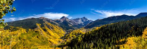 Fall Colors in Colorado Mountains Stock Photo | Adobe Stock