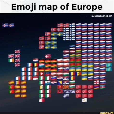 Emoji map of Europe ufSlancothebest ME Bi>