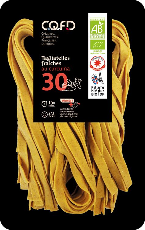 Tagliatelles fraîches Bio au curcuma 300g CQFD