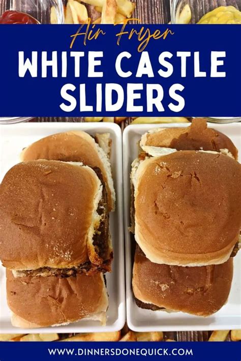 White Castle Sliders In The Air Fryer From Frozen Dinners Done Quick