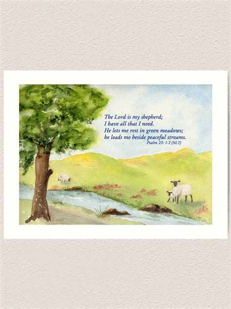 "True Comfort - Psalm 23:1-2" Art Print for Sale by DianeHall | Redbubble