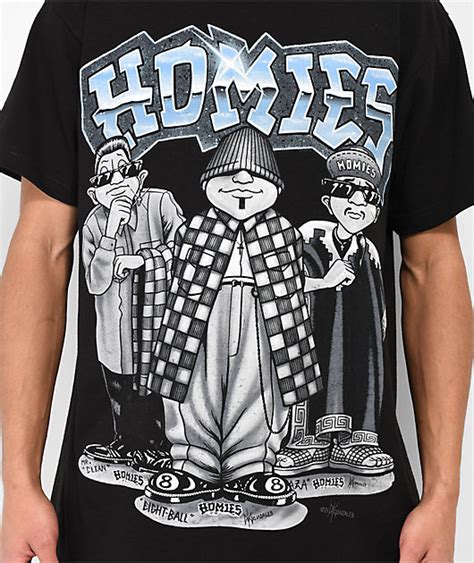 Dga Eightball Trio Homies Black T Shirt