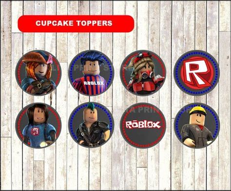 Roblox Chalkboard Cupcake Toppers