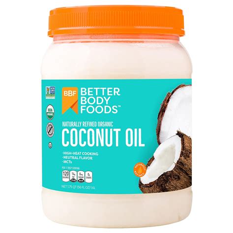 Amazon BetterBody Foods Organic Naturally Refined Coconut Oil