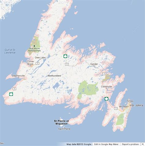 Newfoundland Island Map