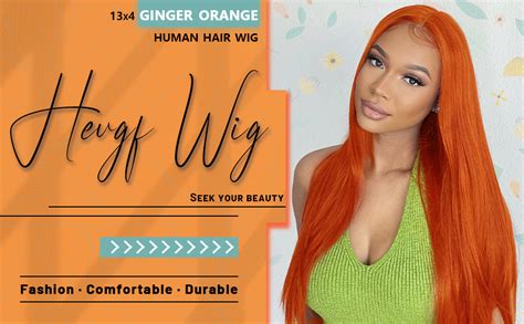 Amazon X Ginger Orange Lace Front Wigs Human Hair Density